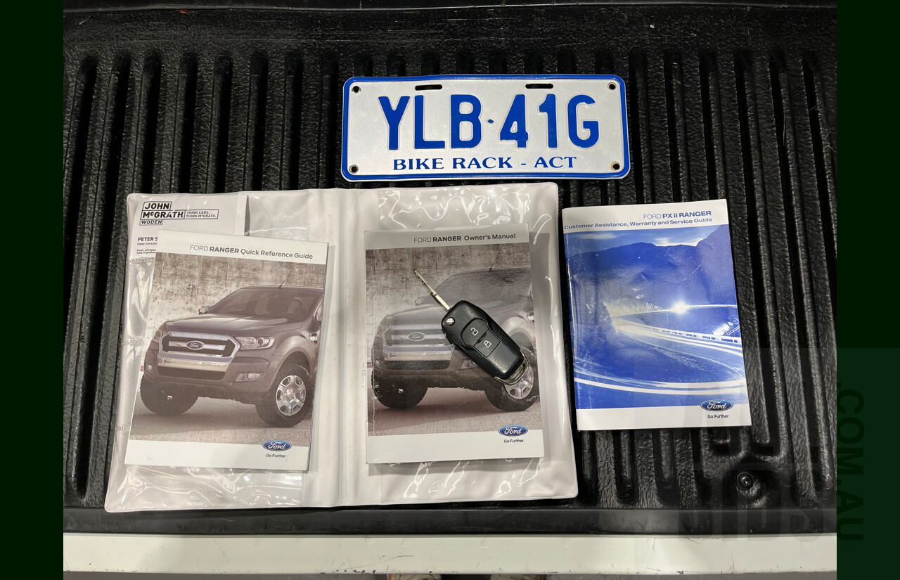 2/2016 Ford Ranger XLT 3.2 (4x4) PX Dual Cab Utility White 3.2L