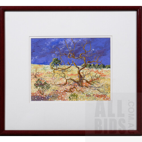 Eric McCormick, Outback Landscape, Oil on Card, 18 x 24 cm 