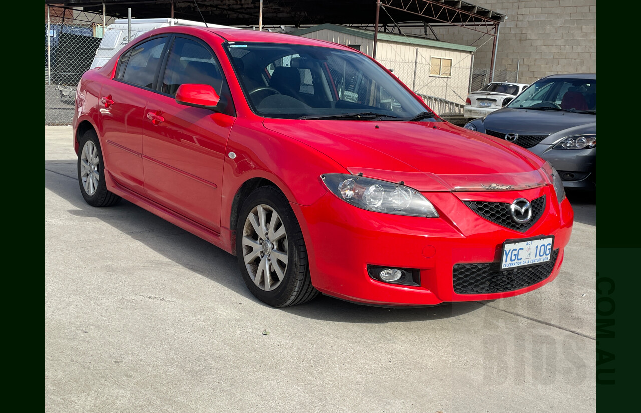 2/2008 Mazda Mazda3 MAXX Sport BK MY08 4d Sedan Red 2.0L