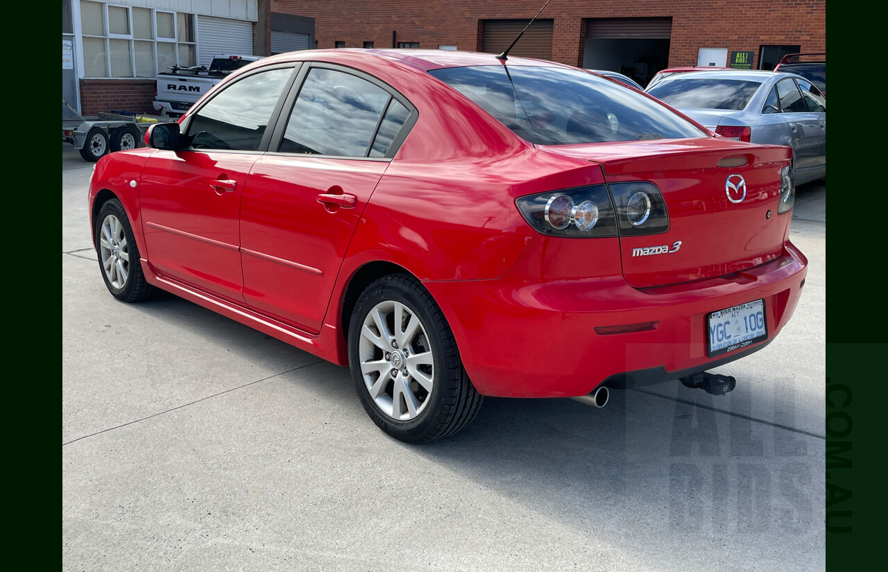 2/2008 Mazda Mazda3 MAXX Sport BK MY08 4d Sedan Red 2.0L