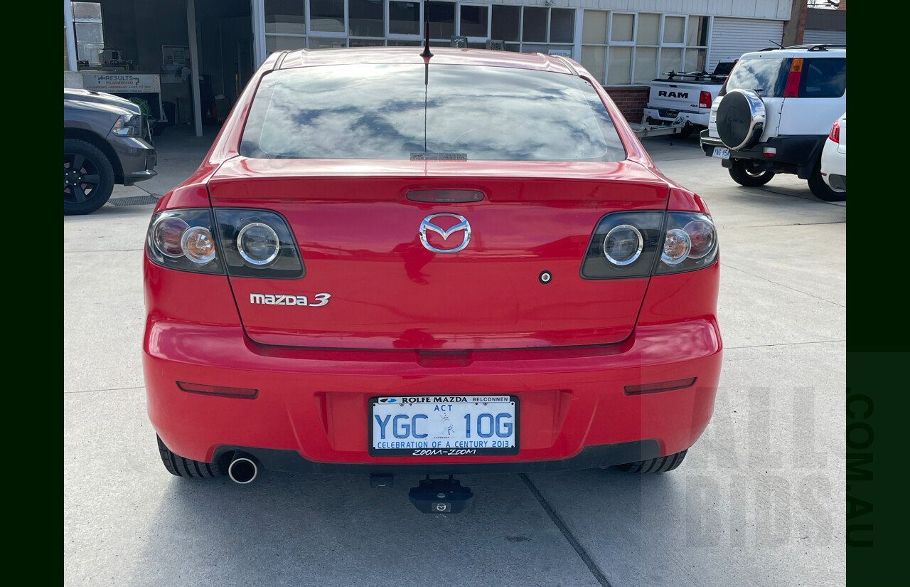 2/2008 Mazda Mazda3 MAXX Sport BK MY08 4d Sedan Red 2.0L