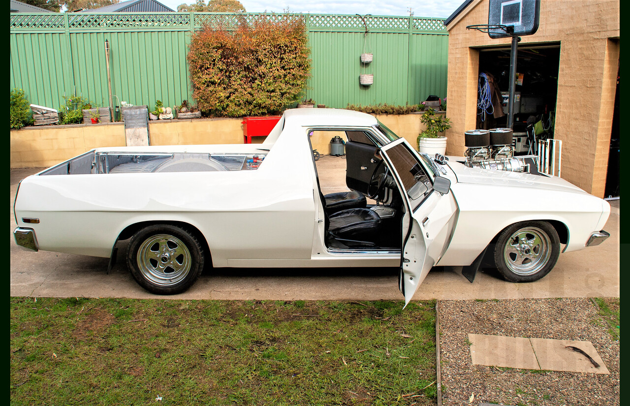 9/1973 Holden Belmont HQ Coupe Utility White 8.1L 496ci V8 with 871 Blower