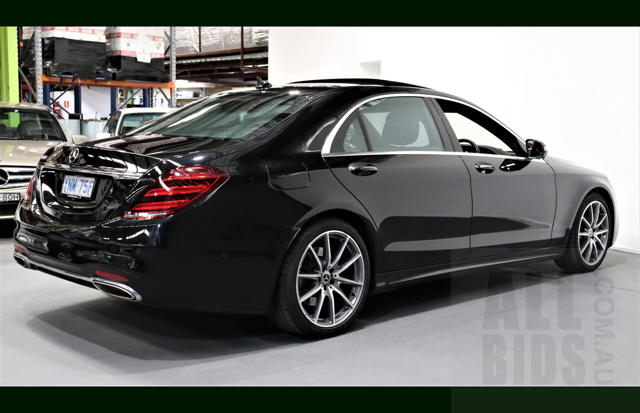 2/2019 Mercedes-Benz S450 L V222 4d Sedan Obsidian Black 3.0L Twin Turbo