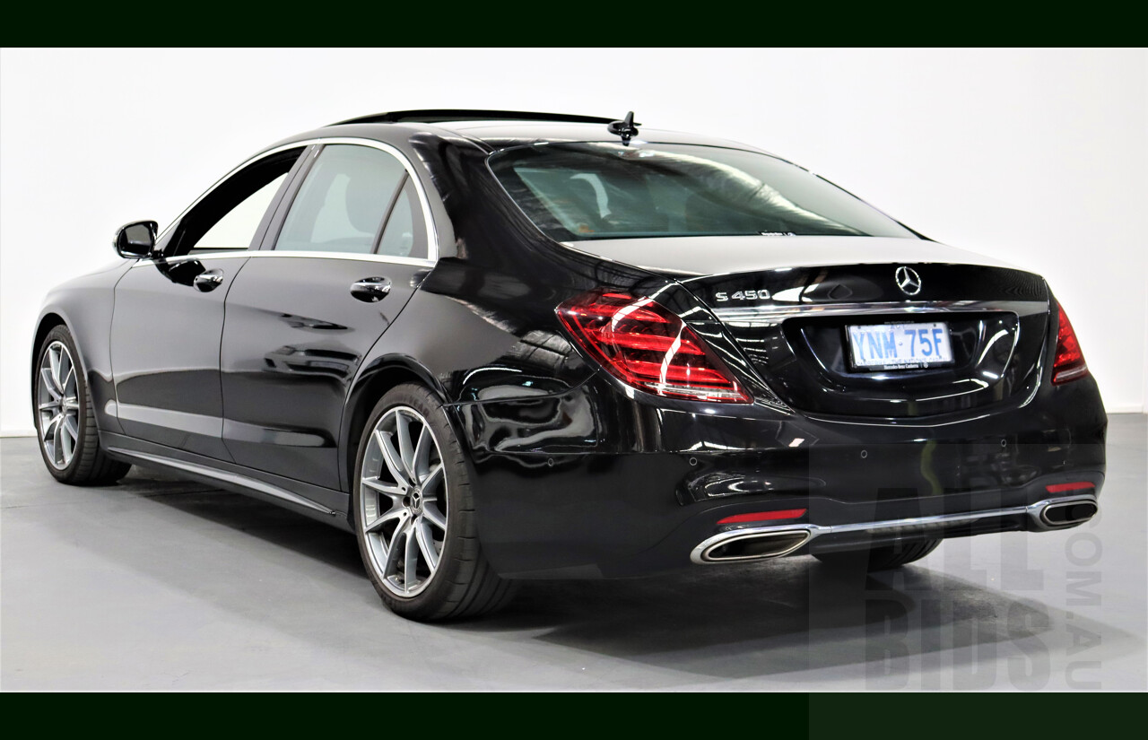2/2019 Mercedes-Benz S450 L V222 4d Sedan Obsidian Black 3.0L Twin Turbo