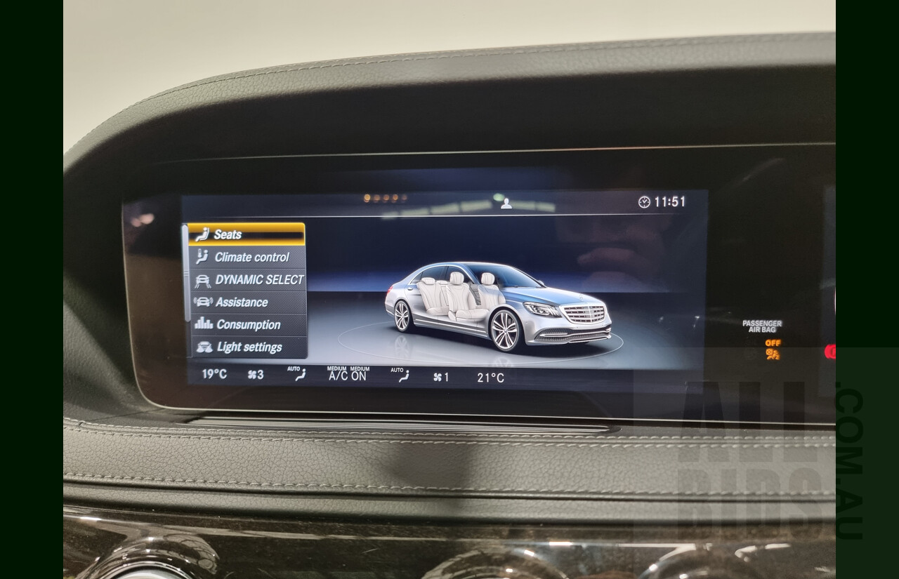 2/2019 Mercedes-Benz S450 L V222 4d Sedan Obsidian Black 3.0L Twin Turbo