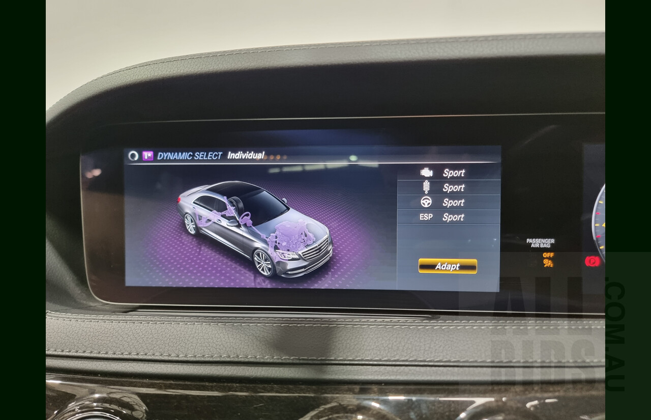 2/2019 Mercedes-Benz S450 L V222 4d Sedan Obsidian Black 3.0L Twin Turbo