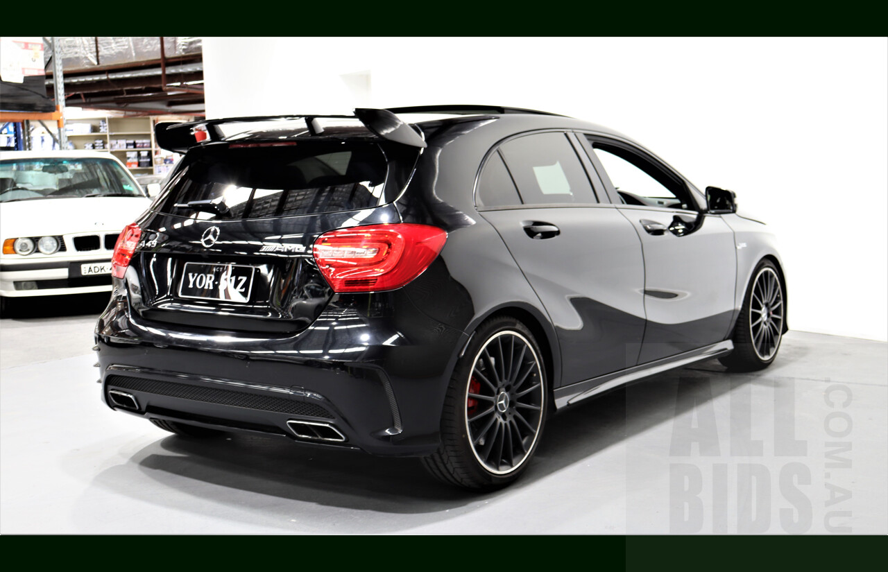 2/2014 Mercedes-Benz A45 AMG W176 5d Hatchback Black 2.0L Turbo