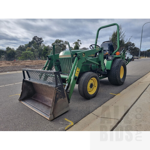 1998 John Deere 955 Tractor With Front End Loader and Backhoe Attachments