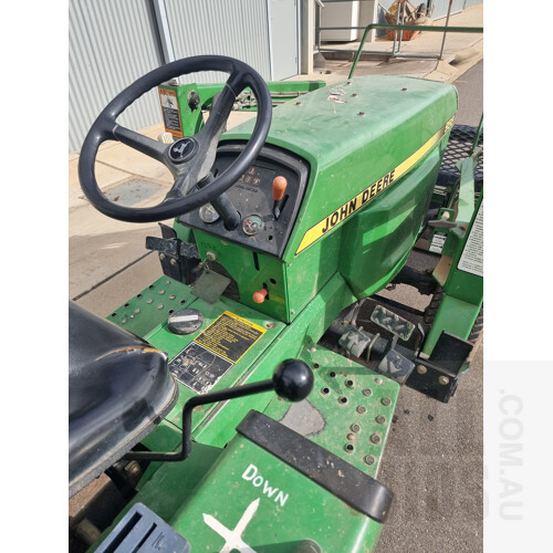1998 John Deere 955 Tractor With Front End Loader and Backhoe Attachments