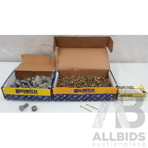 Assortment of Timber Screws, Bolts and Nuts