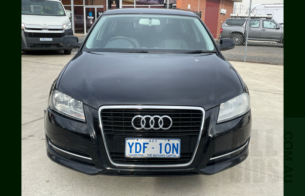 11/2010 Audi A3 Sportback 1.4 TFSI Attraction 8P MY09 5d Hatchback Black 1.4L