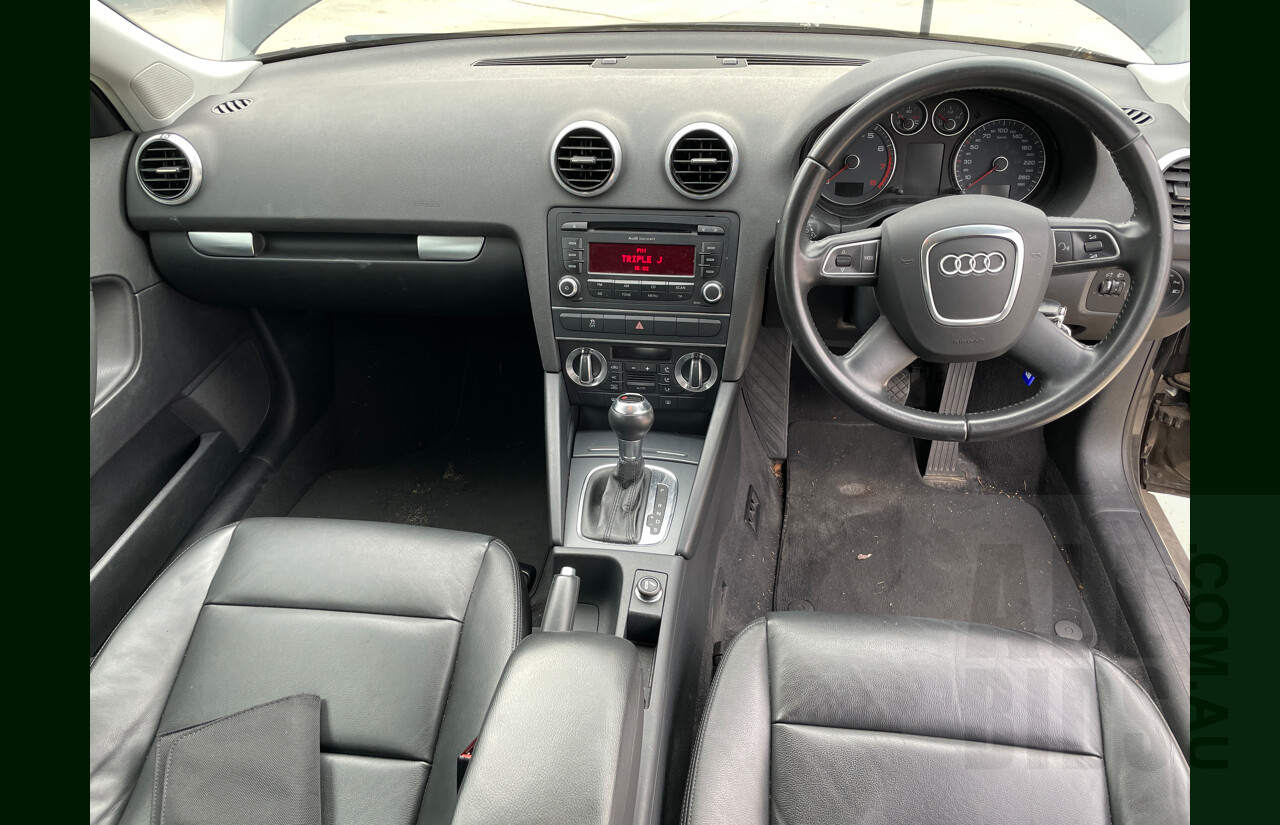 11/2010 Audi A3 Sportback 1.4 TFSI Attraction 8P MY09 5d Hatchback Black 1.4L