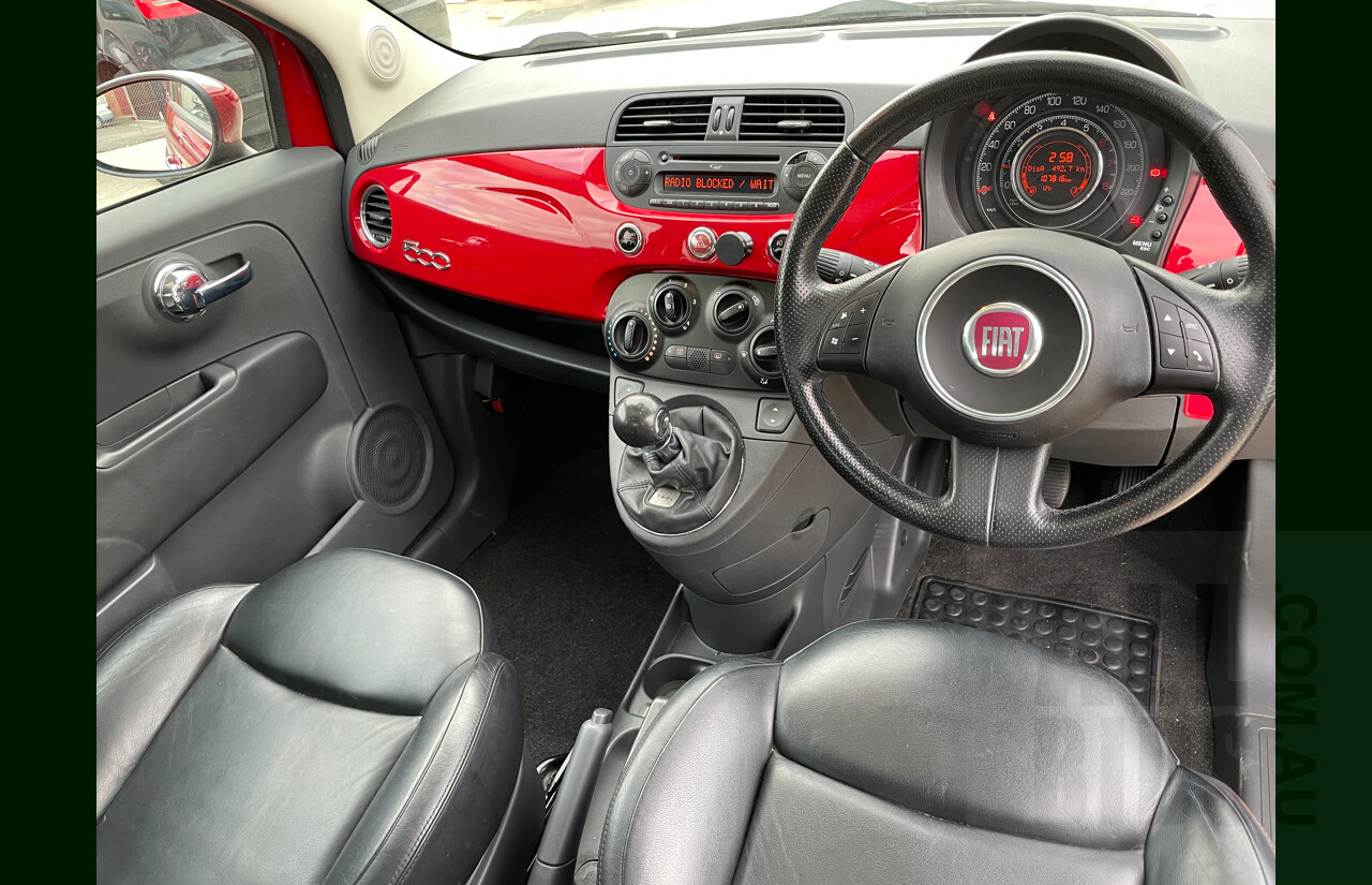 6/2009 Fiat 500 Sport  3d Hatchback Red 1.4L