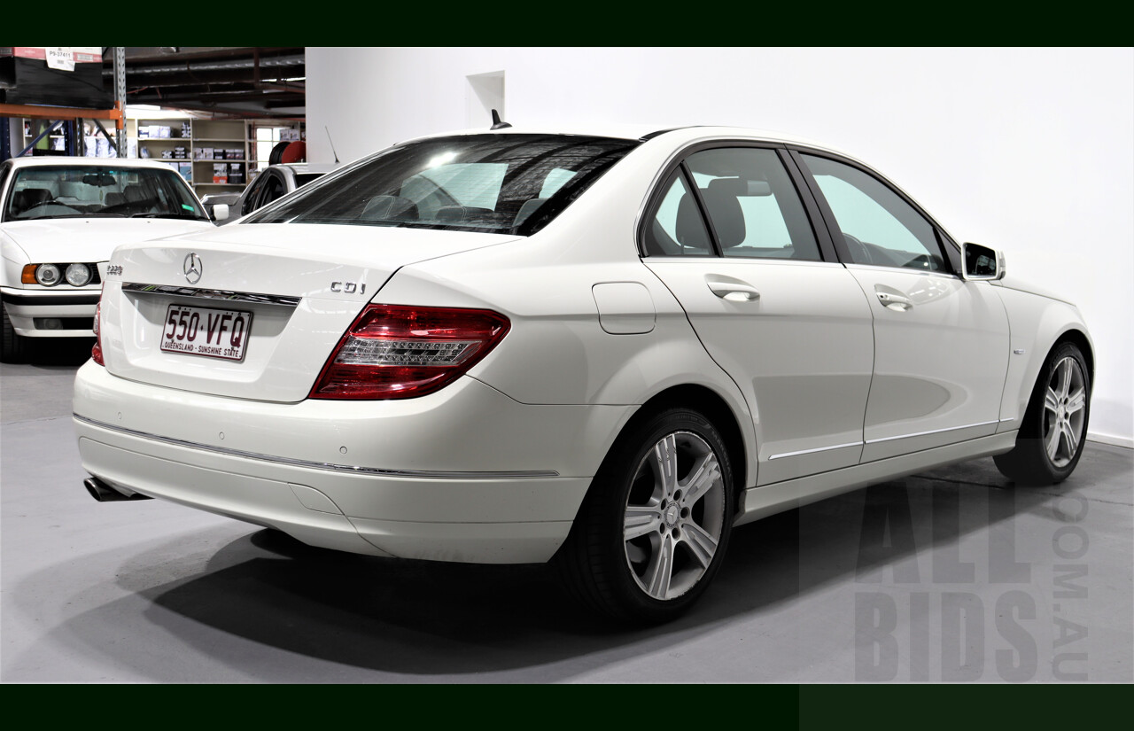 10/2009 Mercedes-Benz C220 CDI Avantgarde W204 4d Sedan White 2.1L Turbo Diesel