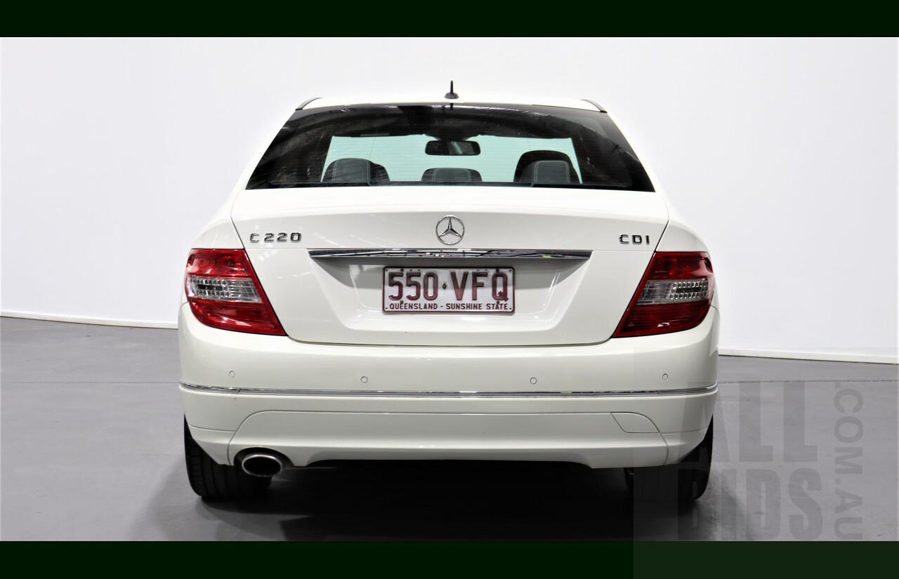 10/2009 Mercedes-Benz C220 CDI Avantgarde W204 4d Sedan White 2.1L Turbo Diesel
