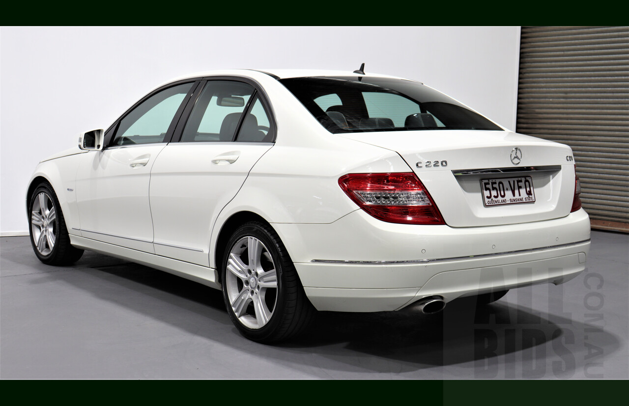 10/2009 Mercedes-Benz C220 CDI Avantgarde W204 4d Sedan White 2.1L Turbo Diesel