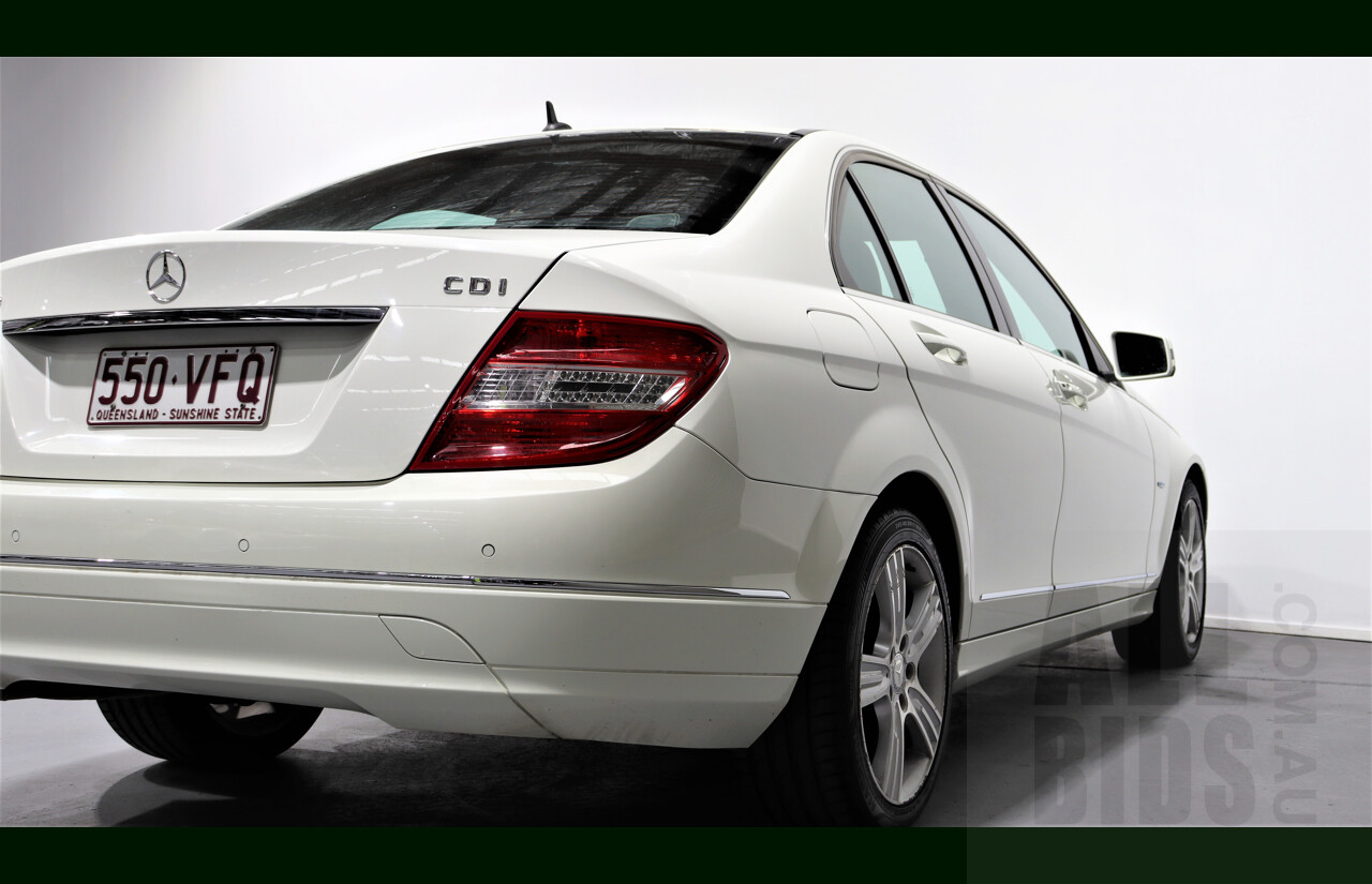 10/2009 Mercedes-Benz C220 CDI Avantgarde W204 4d Sedan White 2.1L Turbo Diesel