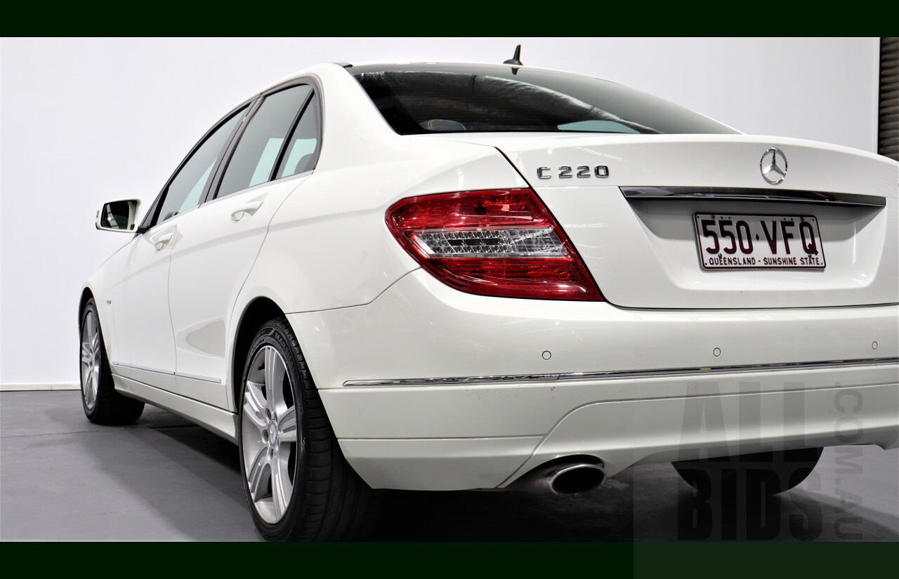 10/2009 Mercedes-Benz C220 CDI Avantgarde W204 4d Sedan White 2.1L Turbo Diesel
