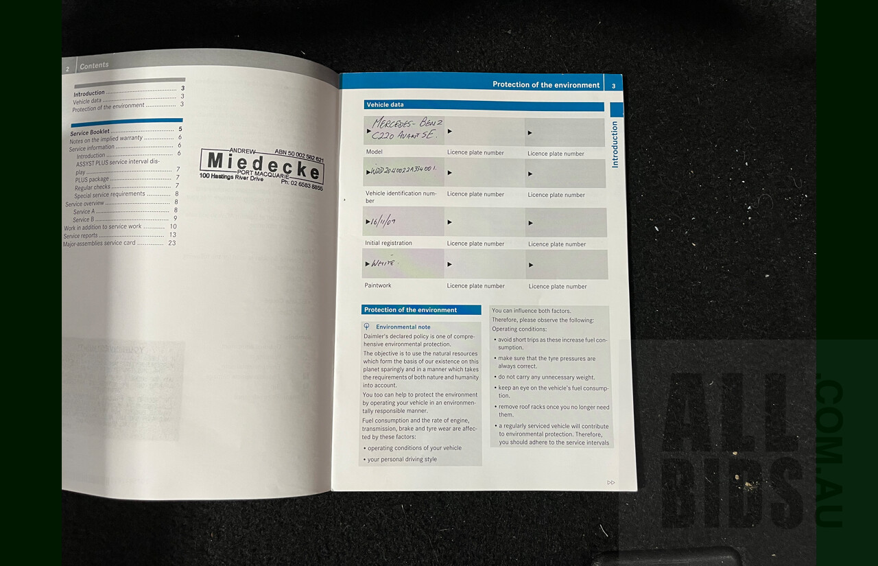 10/2009 Mercedes-Benz C220 CDI Avantgarde W204 4d Sedan White 2.1L Turbo Diesel