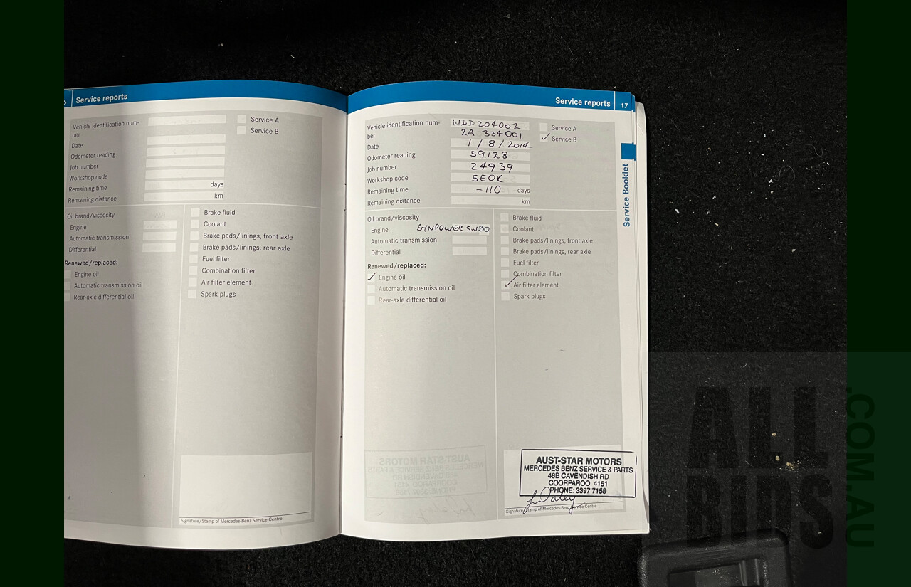 10/2009 Mercedes-Benz C220 CDI Avantgarde W204 4d Sedan White 2.1L Turbo Diesel