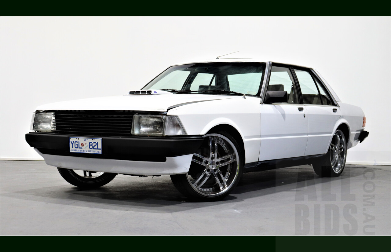 6/1982 Ford Falcon XD T-Code 4d Sedan White 5.8L 351ci V8