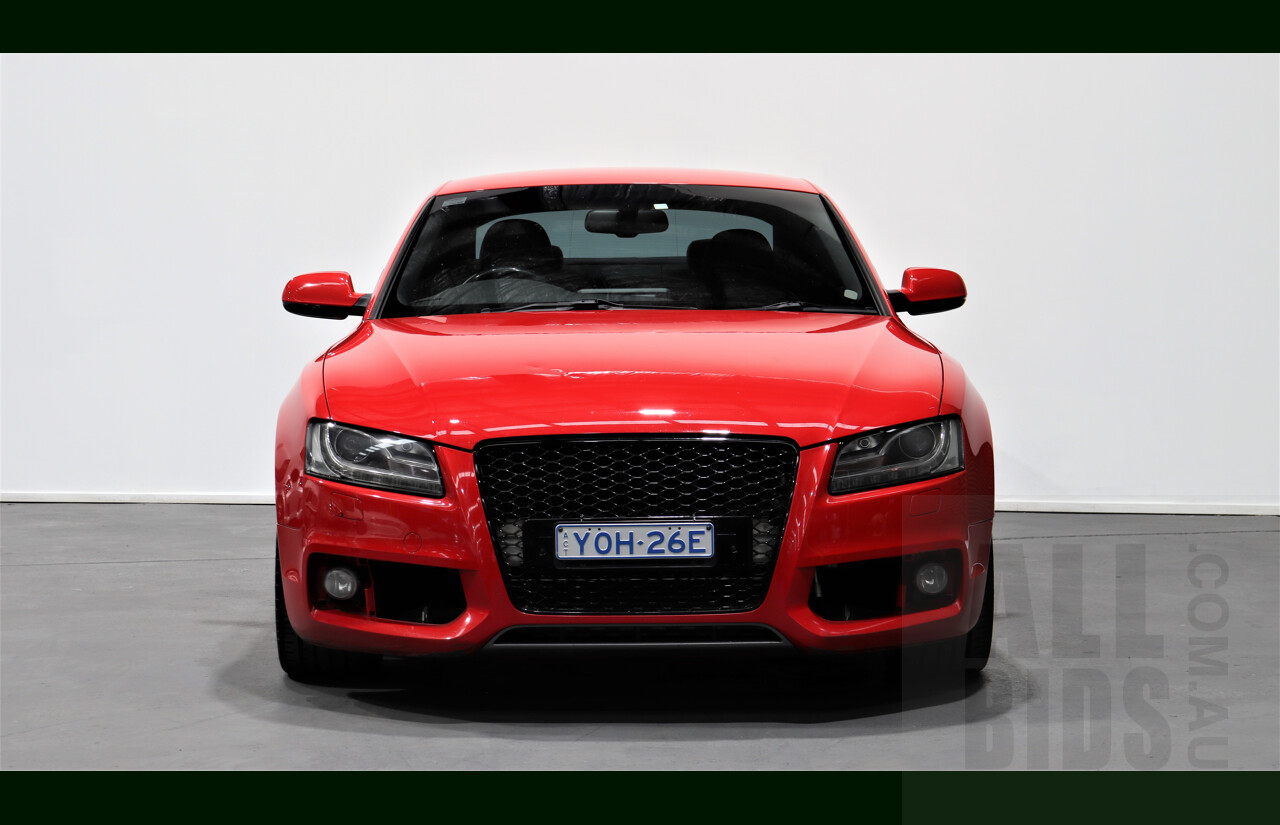 2/2010 Audi A5 S-Line 2.0 TFSI Quattro 8T 2d Coupe Red 2.0L Turbo