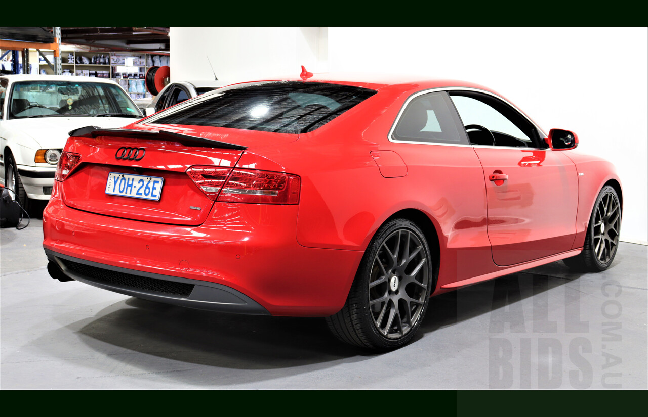 2/2010 Audi A5 S-Line 2.0 TFSI Quattro 8T 2d Coupe Red 2.0L Turbo