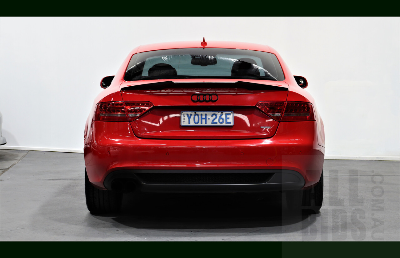 2/2010 Audi A5 S-Line 2.0 TFSI Quattro 8T 2d Coupe Red 2.0L Turbo