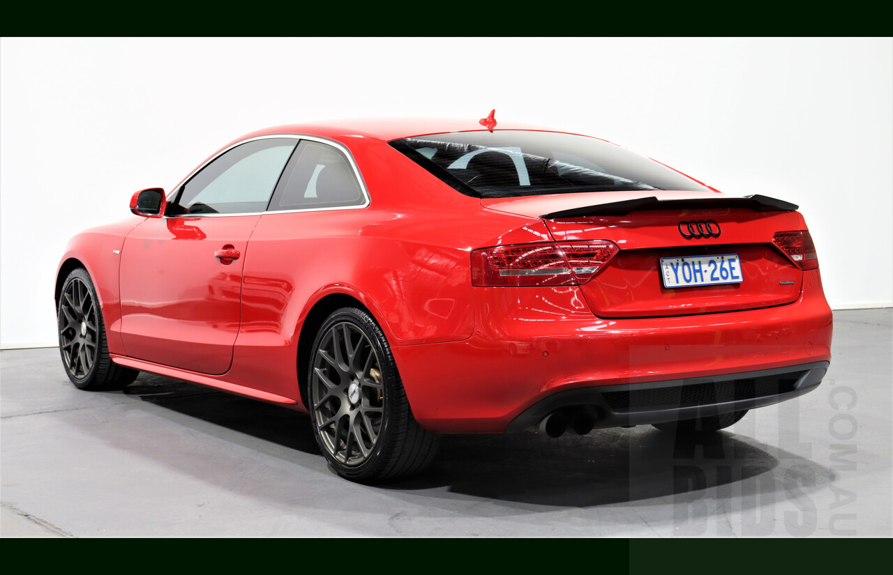 2/2010 Audi A5 S-Line 2.0 TFSI Quattro 8T 2d Coupe Red 2.0L Turbo