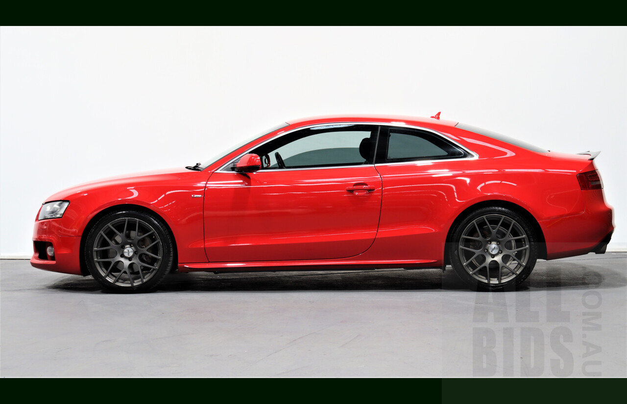 2/2010 Audi A5 S-Line 2.0 TFSI Quattro 8T 2d Coupe Red 2.0L Turbo