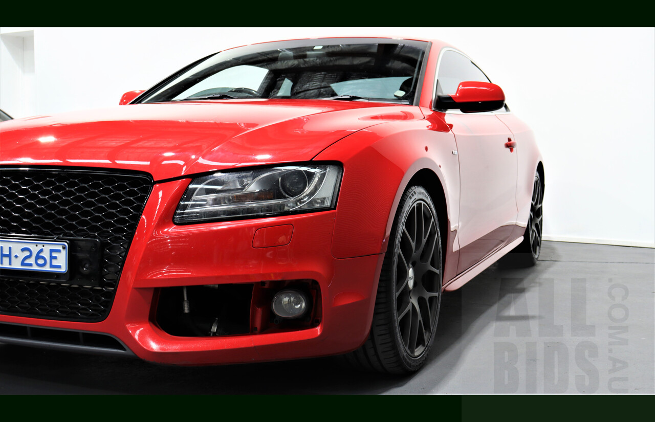 2/2010 Audi A5 S-Line 2.0 TFSI Quattro 8T 2d Coupe Red 2.0L Turbo