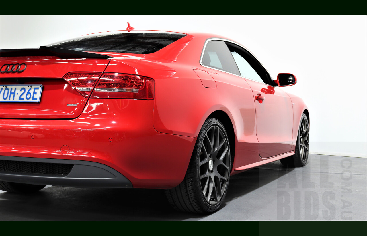 2/2010 Audi A5 S-Line 2.0 TFSI Quattro 8T 2d Coupe Red 2.0L Turbo