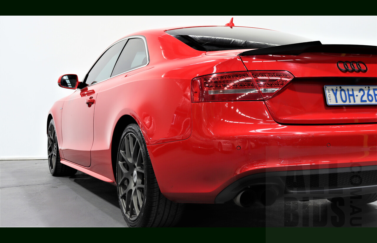 2/2010 Audi A5 S-Line 2.0 TFSI Quattro 8T 2d Coupe Red 2.0L Turbo
