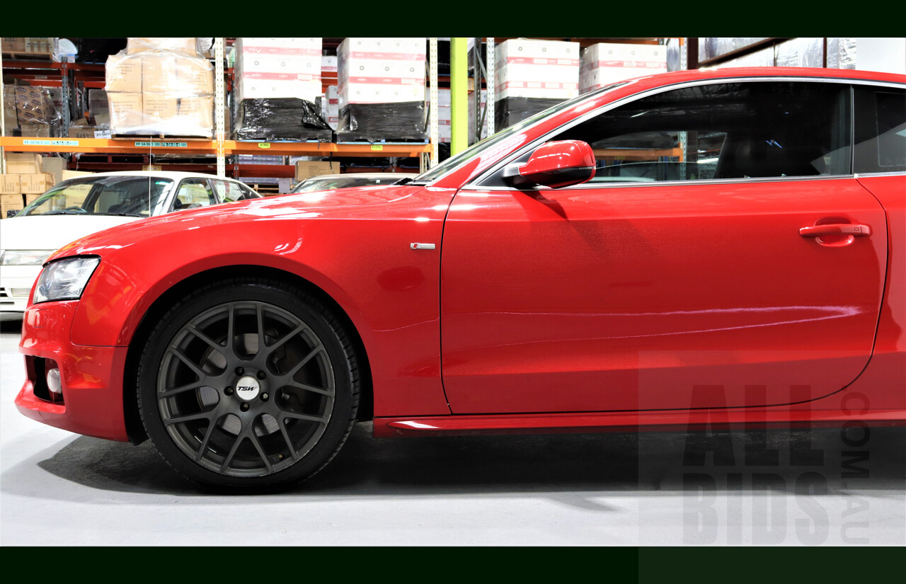 2/2010 Audi A5 S-Line 2.0 TFSI Quattro 8T 2d Coupe Red 2.0L Turbo