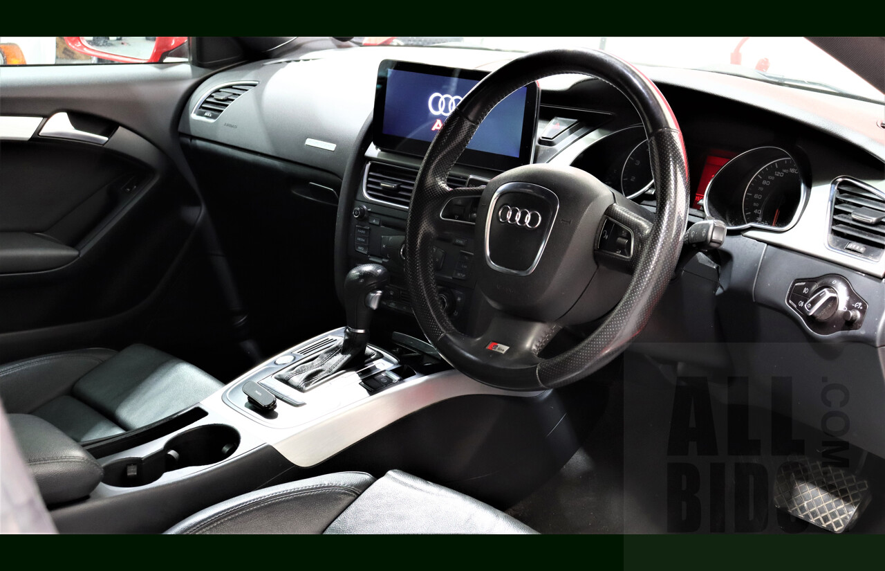 2/2010 Audi A5 S-Line 2.0 TFSI Quattro 8T 2d Coupe Red 2.0L Turbo