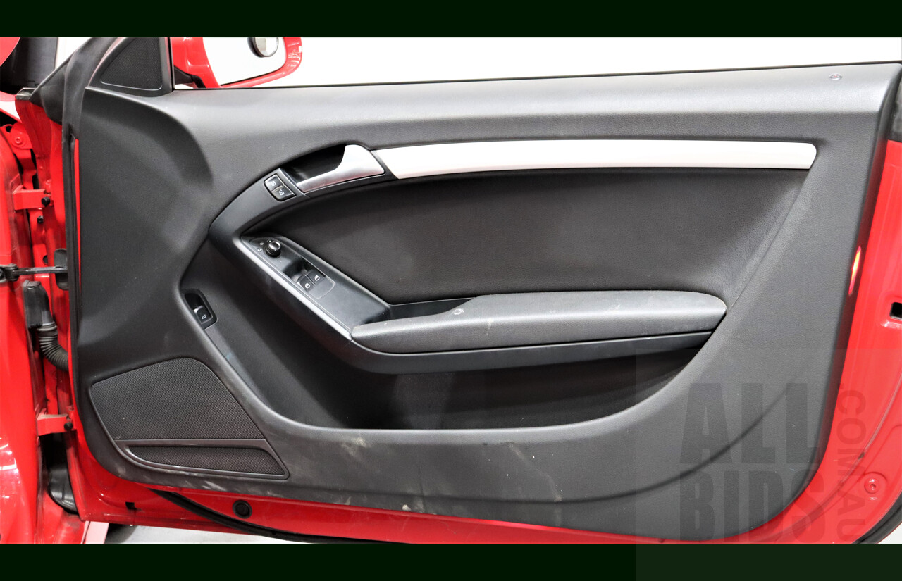 2/2010 Audi A5 S-Line 2.0 TFSI Quattro 8T 2d Coupe Red 2.0L Turbo