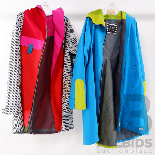 2 Blaest Rainwear Mid-Length Jackets, Size L