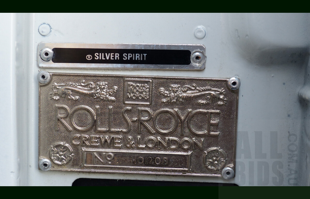 1/1981 Rolls-Royce Silver Spirit 4d Sedan White 6.7L V8