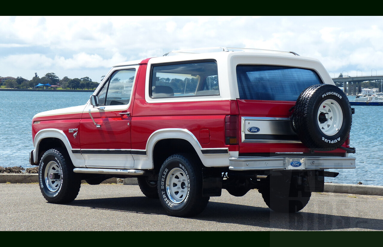 10/1984 Ford Bronco XLT (4x4) 2d Wagon Monza Red/White 351ci 5.8L V8