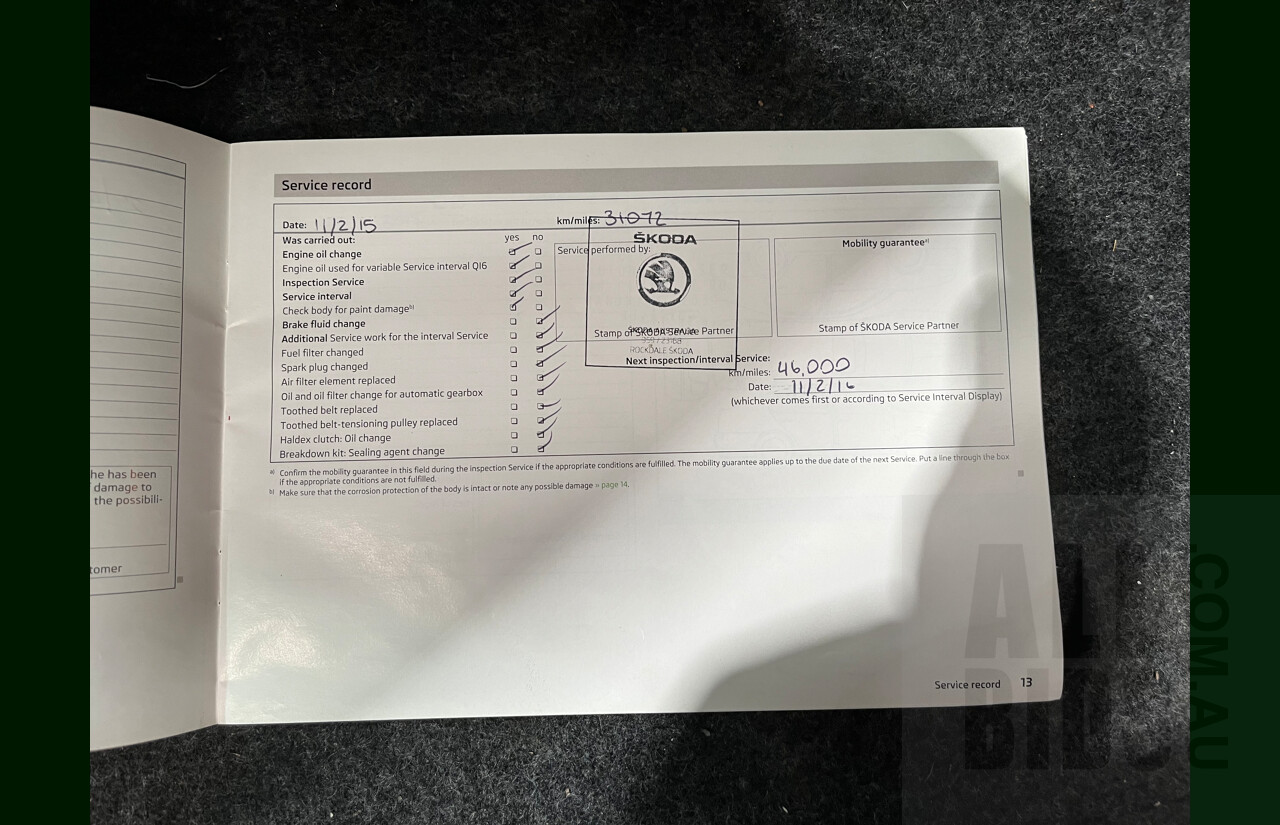 4/2013 Skoda Roomster 77 TSI 5J 4d Wagon Grey 1.2L