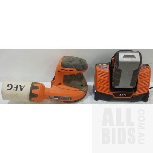 AEG Orbital Sander BEX 18-125 and Charging Base