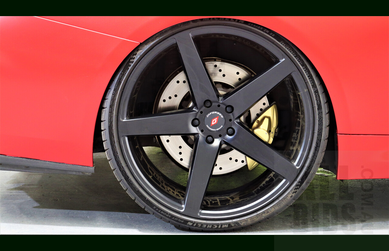 9/2015 BMW M4  F82 LCI 2d Coupe White White Wrapped Matte Red Chrome 3.0L Twin Turbo