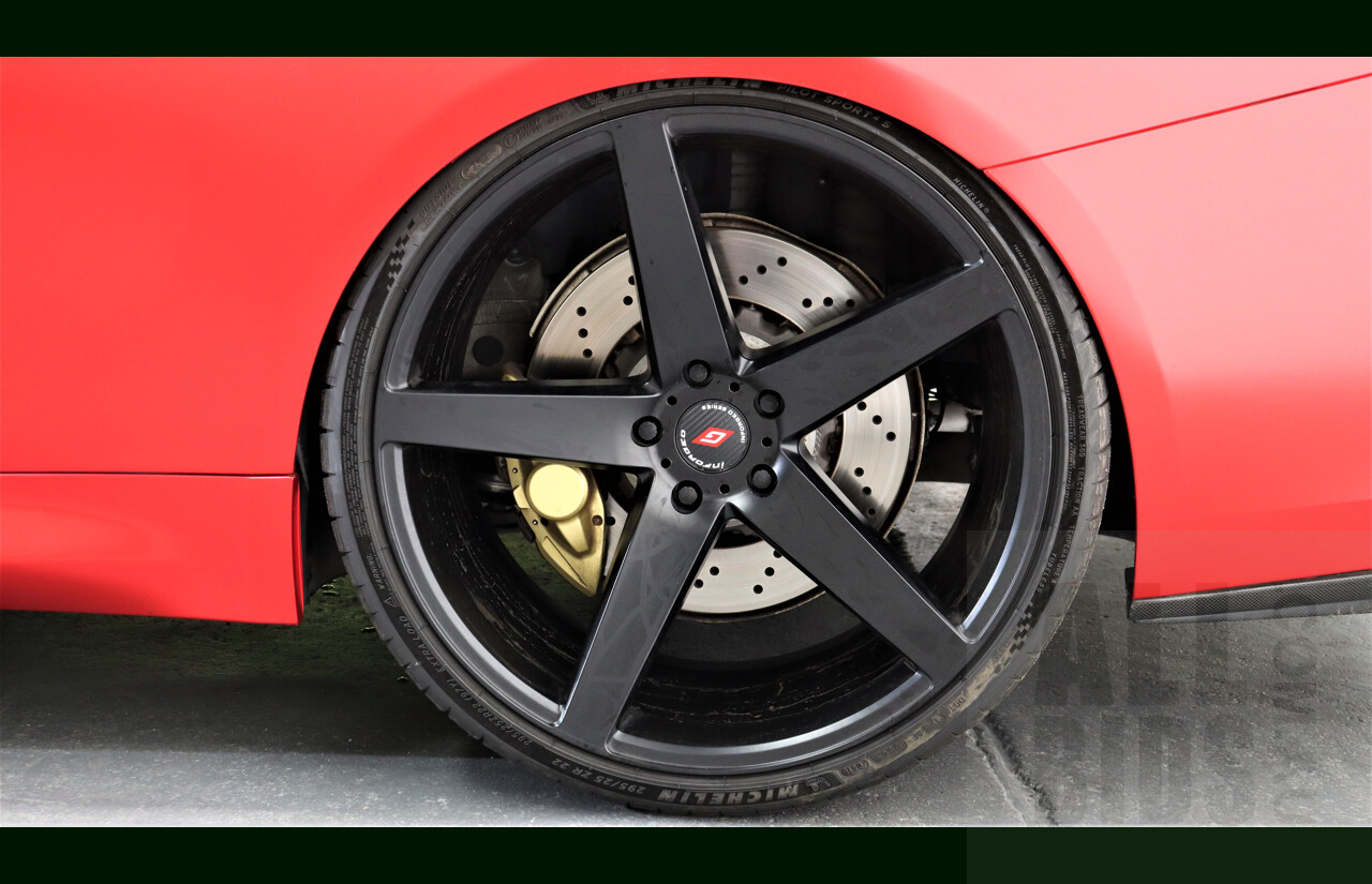 9/2015 BMW M4  F82 LCI 2d Coupe White White Wrapped Matte Red Chrome 3.0L Twin Turbo