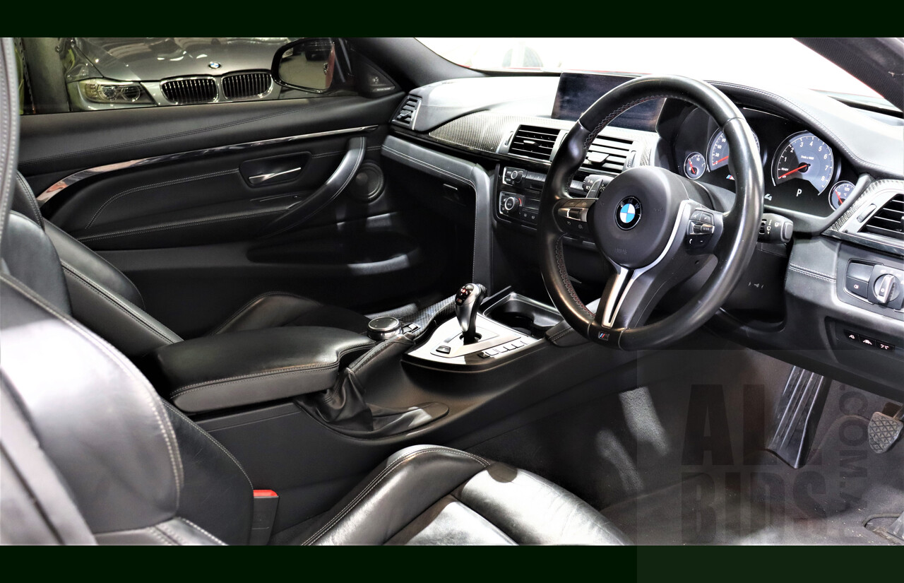9/2015 BMW M4  F82 LCI 2d Coupe White White Wrapped Matte Red Chrome 3.0L Twin Turbo