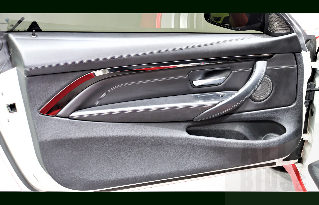 9/2015 BMW M4  F82 LCI 2d Coupe White White Wrapped Matte Red Chrome 3.0L Twin Turbo