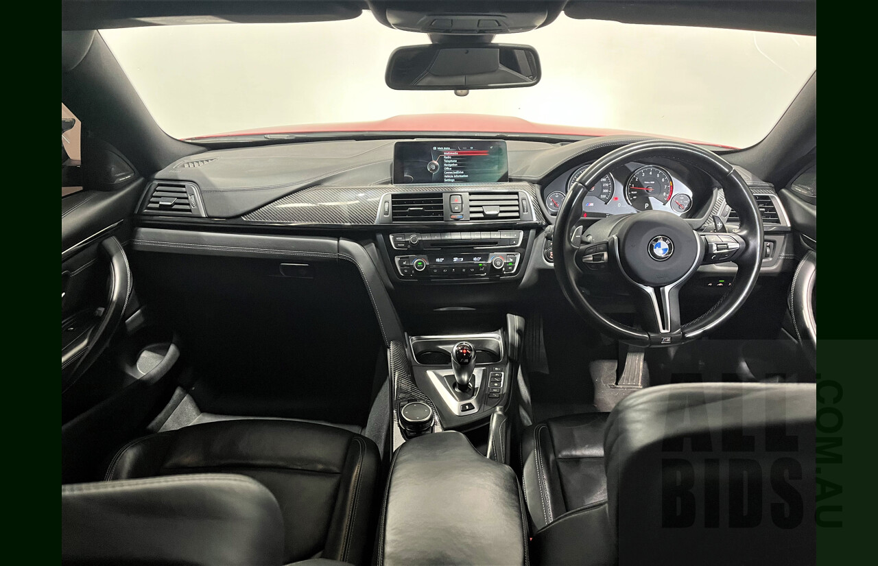 9/2015 BMW M4  F82 LCI 2d Coupe White White Wrapped Matte Red Chrome 3.0L Twin Turbo