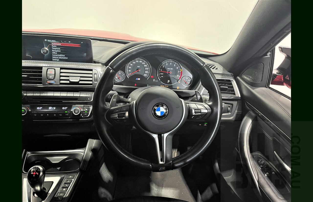 9/2015 BMW M4  F82 LCI 2d Coupe White White Wrapped Matte Red Chrome 3.0L Twin Turbo