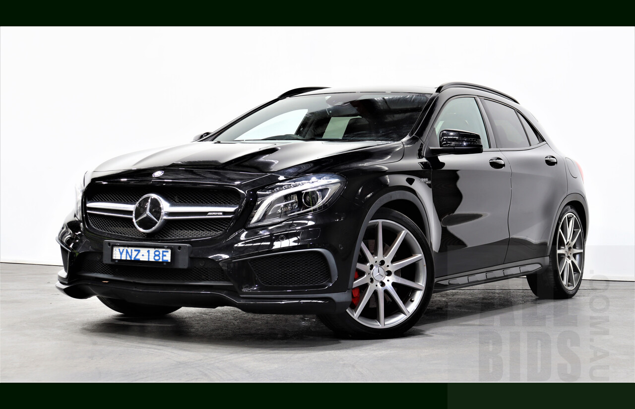 11/2015 Mercedes-Benz GLA 45 AMG 4matic X156 MY15 4d Wagon Black 2.0L Turbo