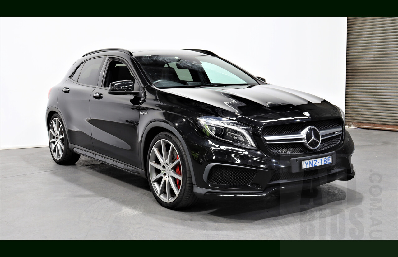 11/2015 Mercedes-Benz GLA 45 AMG 4matic X156 MY15 4d Wagon Black 2.0L Turbo
