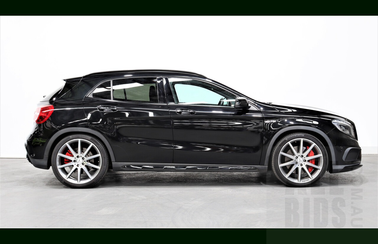 11/2015 Mercedes-Benz GLA 45 AMG 4matic X156 MY15 4d Wagon Black 2.0L Turbo